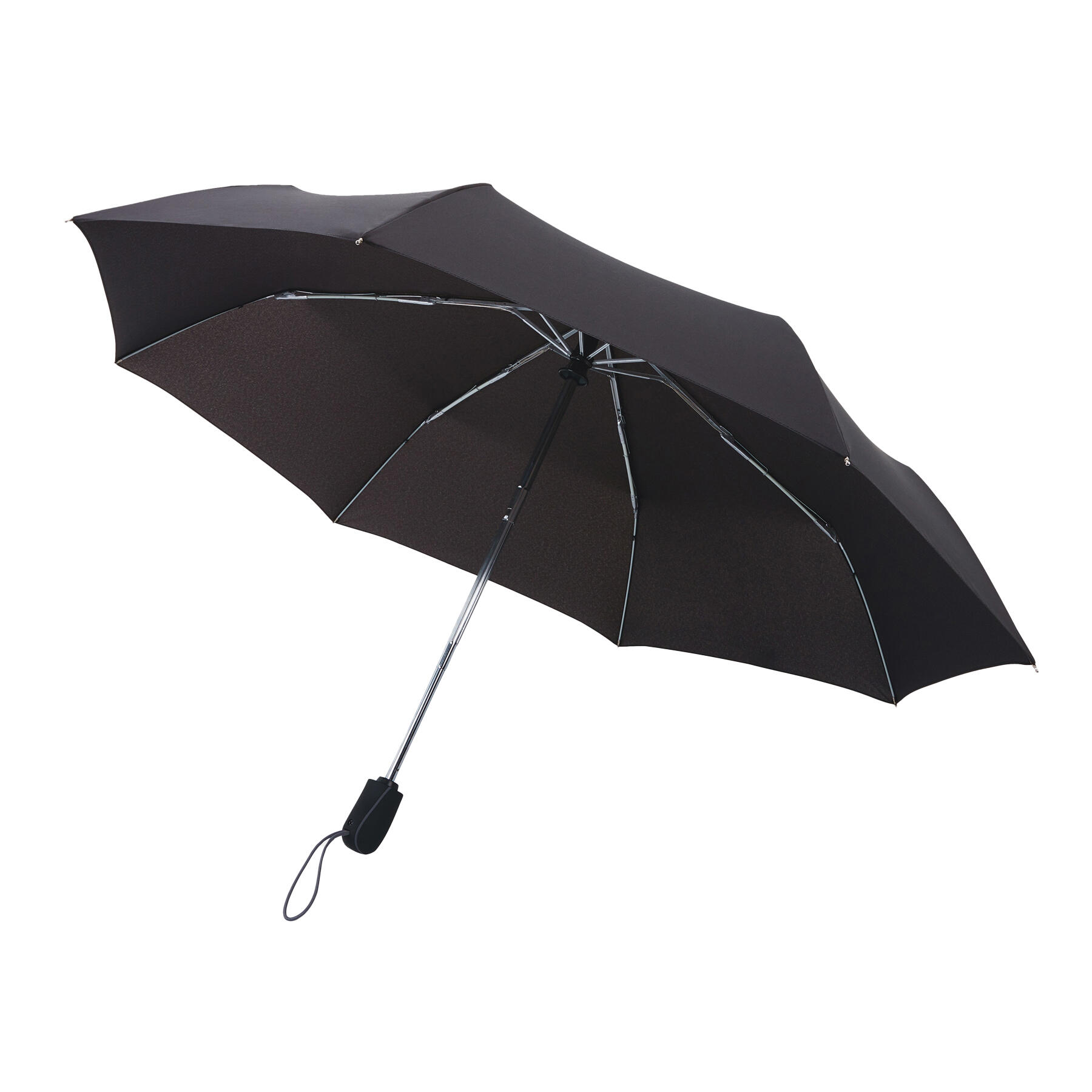 SWISS PEAK Paraguas Plegable Aware Traveller Negro