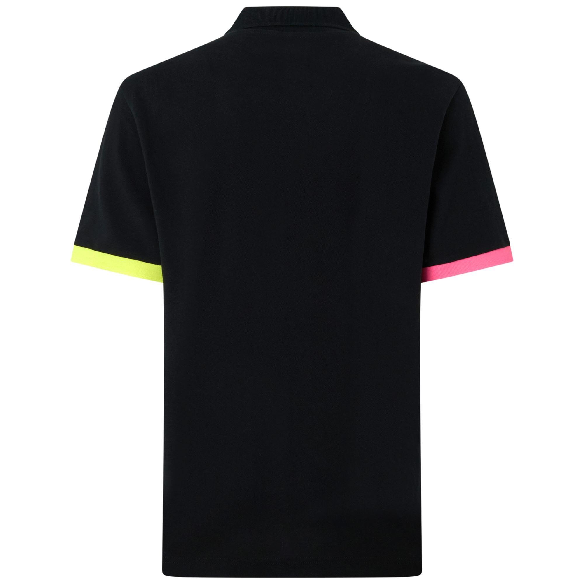 Polo da uomo in cotone nero da sportivo 3/7