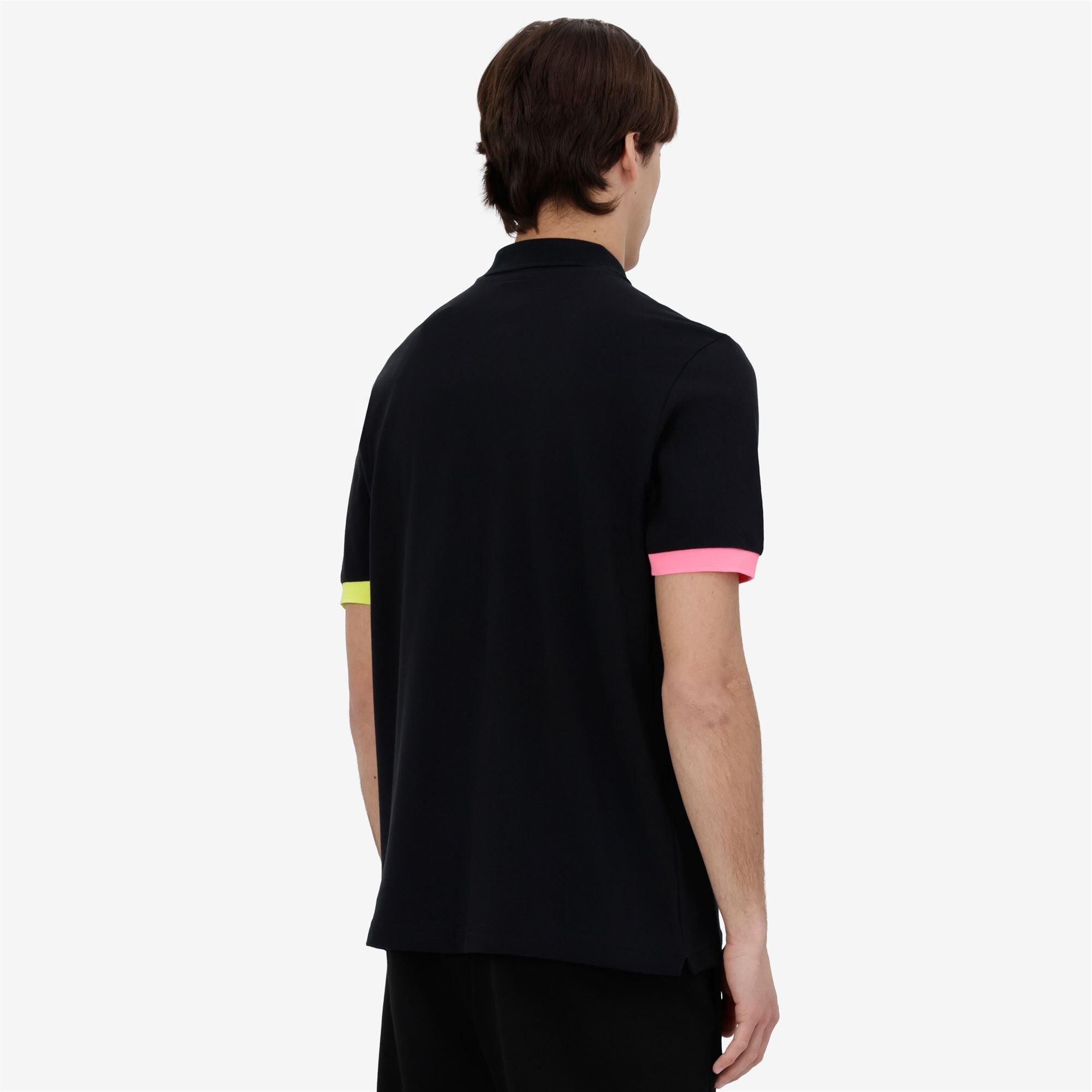 Polo da uomo in cotone nero da sportivo 6/7