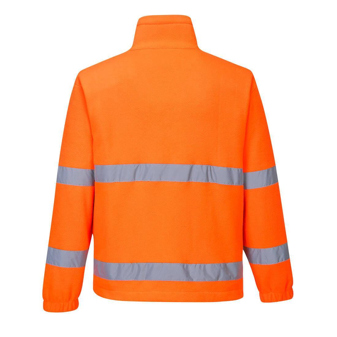 Mens Fleece HiVis Safety Windbreaker (Orange) 2/2