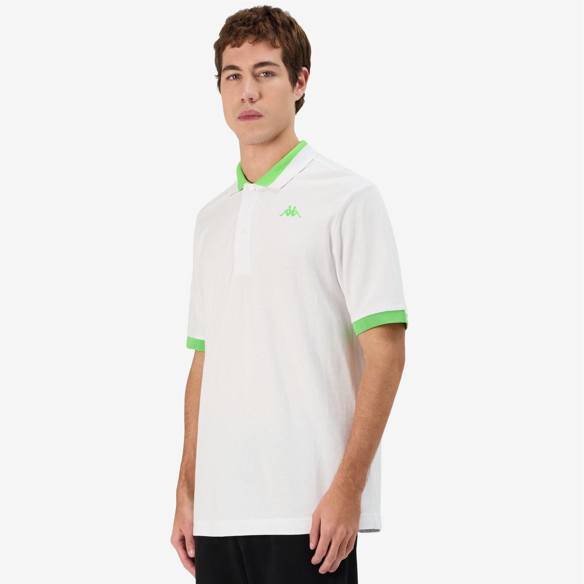 Polo da uomo in cotone bianco da sportivo 5/7