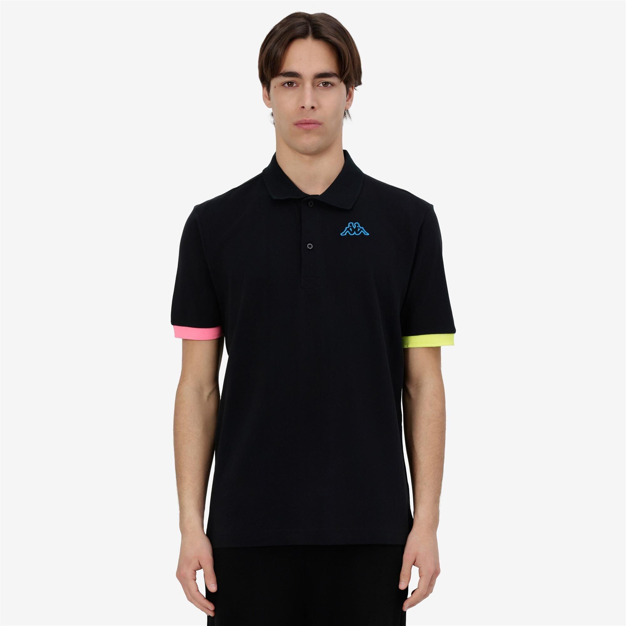 Polo da uomo in cotone nero da sportivo 4/7