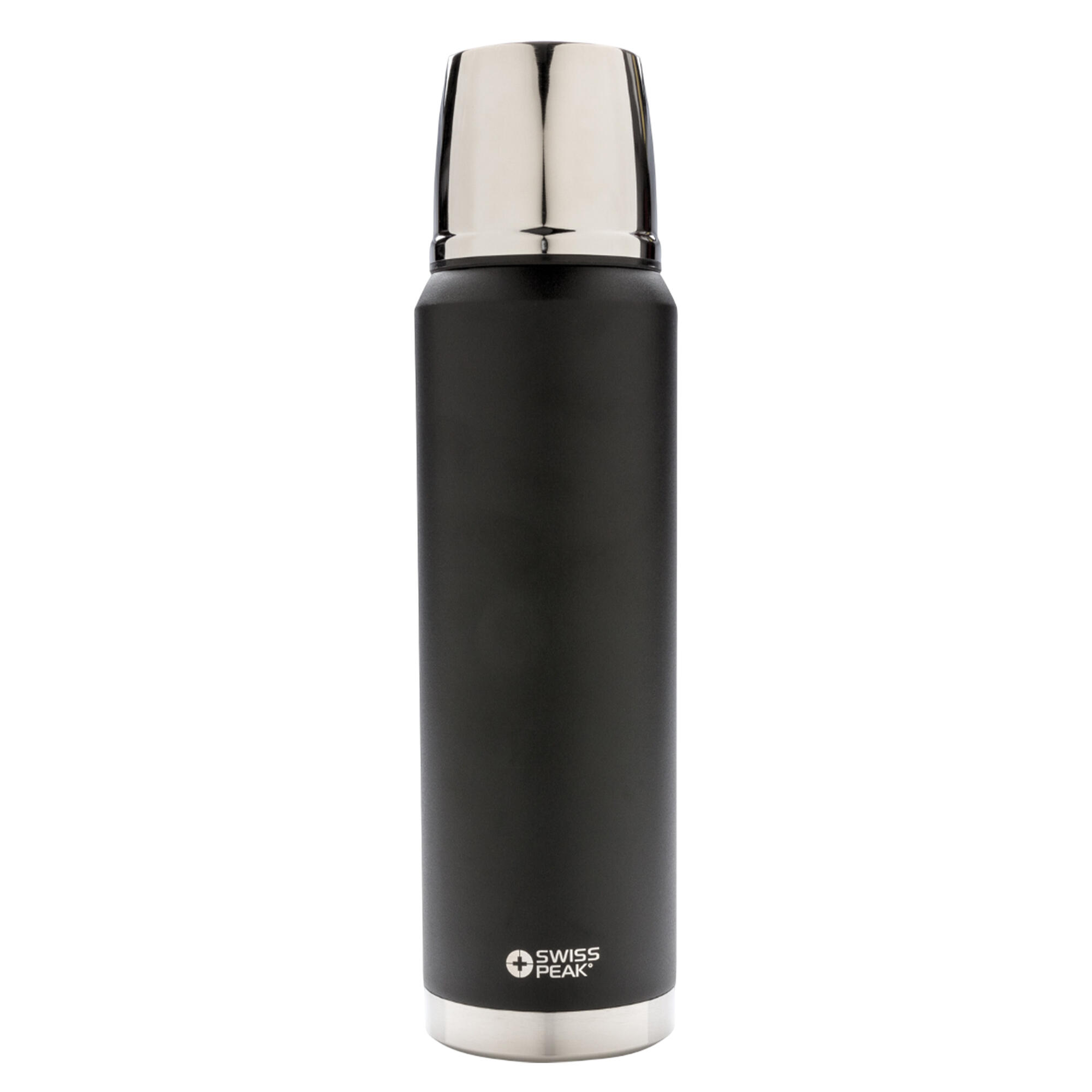 SWISS PEAK Elite Copper Vacuum Insulation 1L Flask (Black)