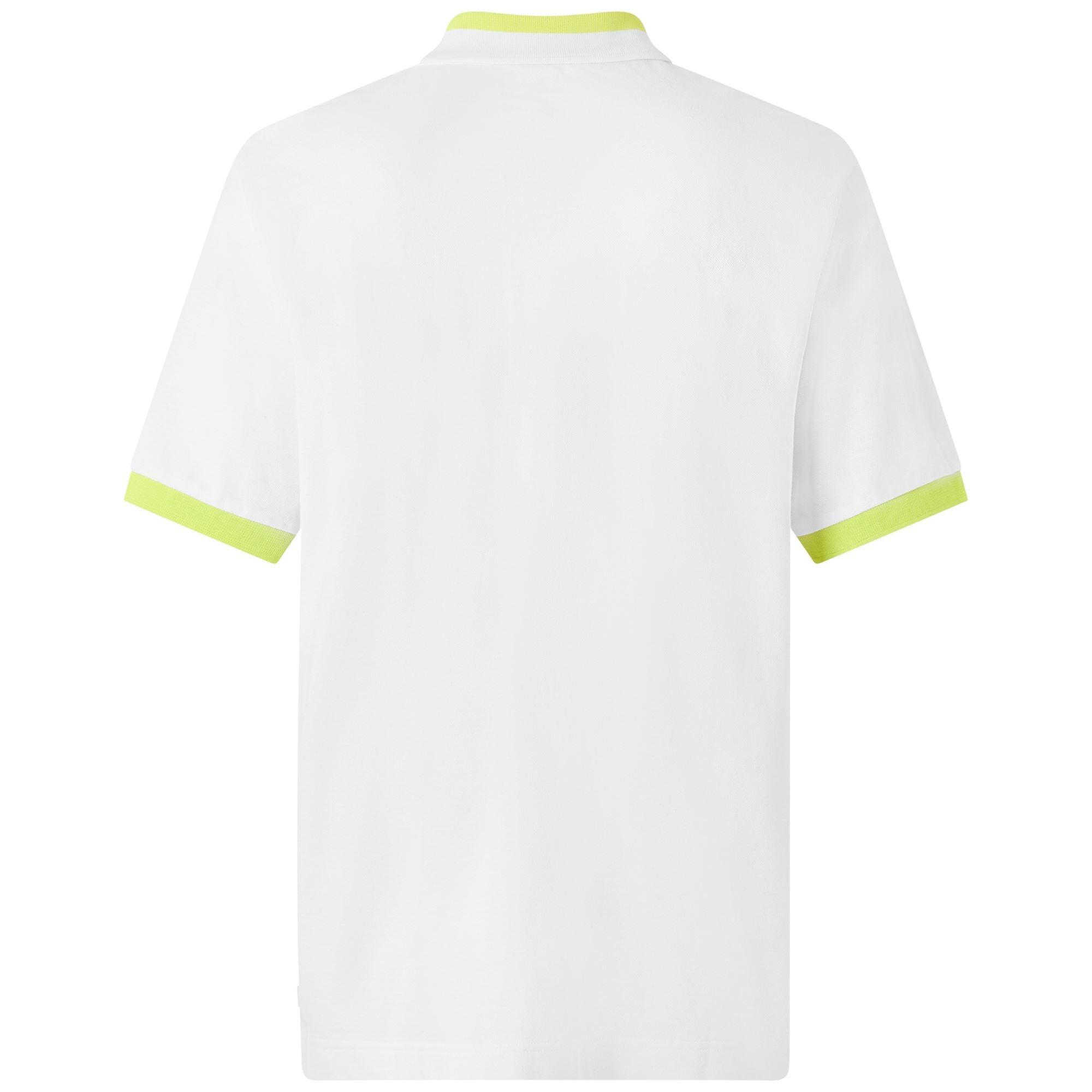 Polo da uomo in cotone bianco da sportivo 4/7