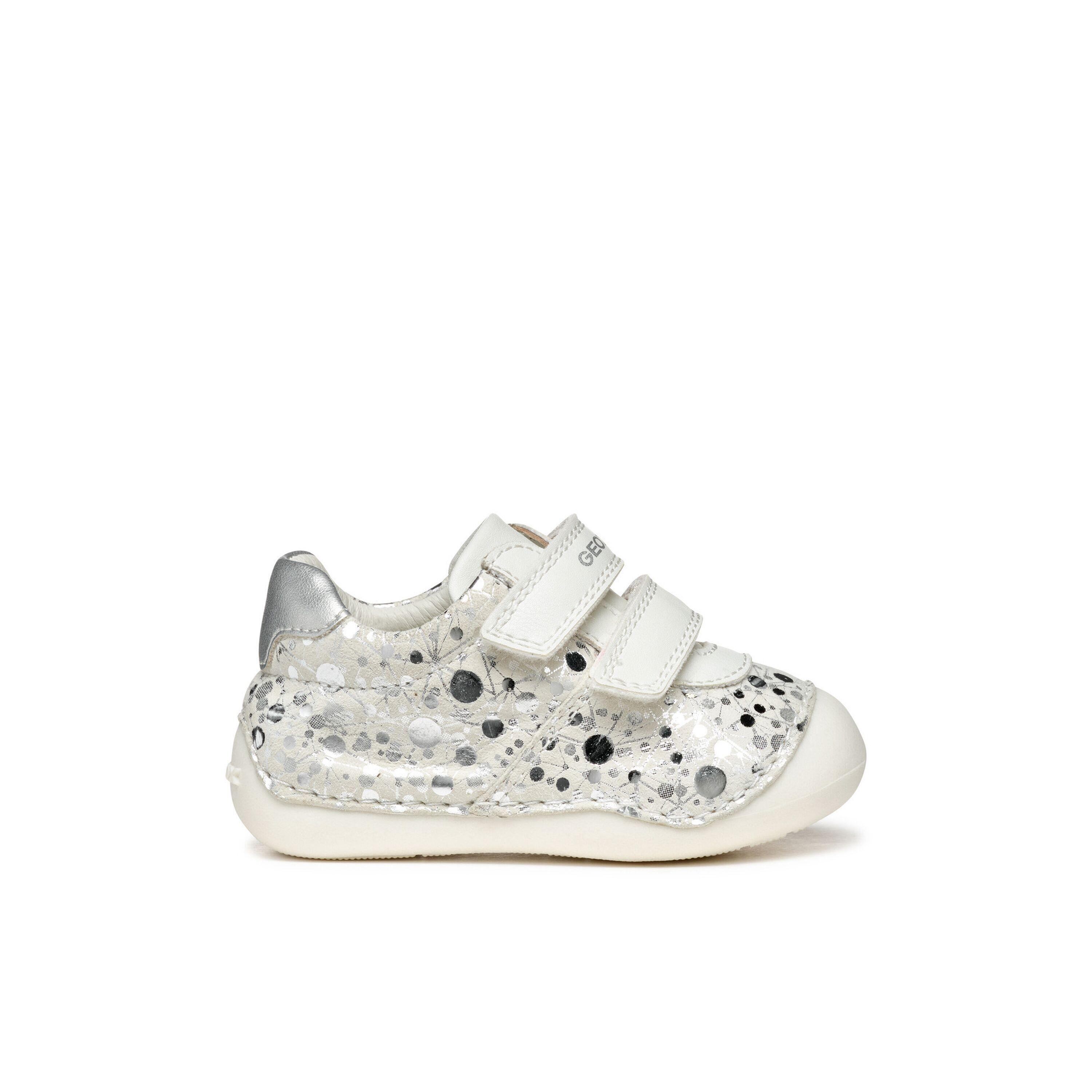 Geox - Baskets Bébé Fille Geox Tutim - Baskets - Blanc|gris - 23 - Decathlon