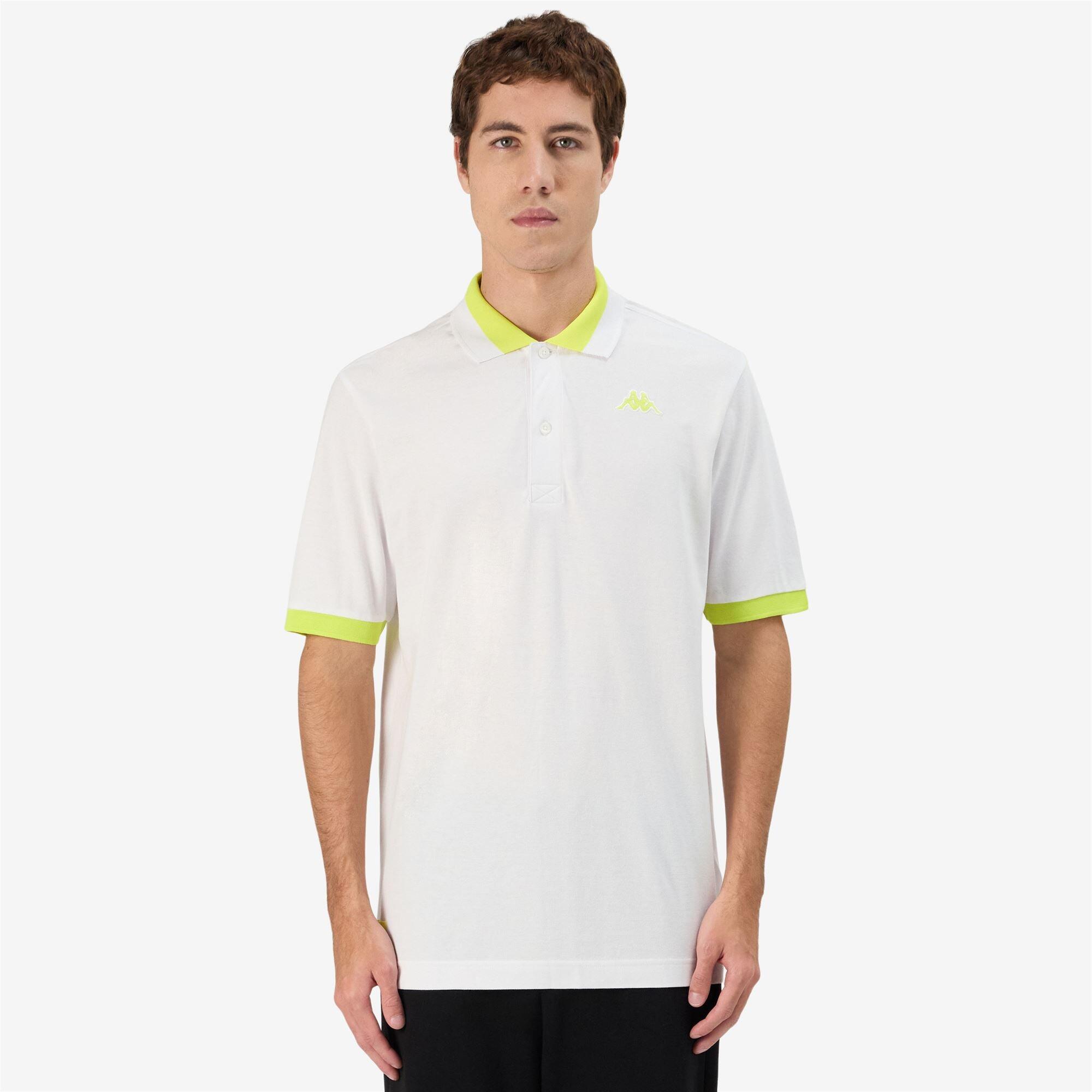 Polo da uomo in cotone bianco da sportivo 5/7