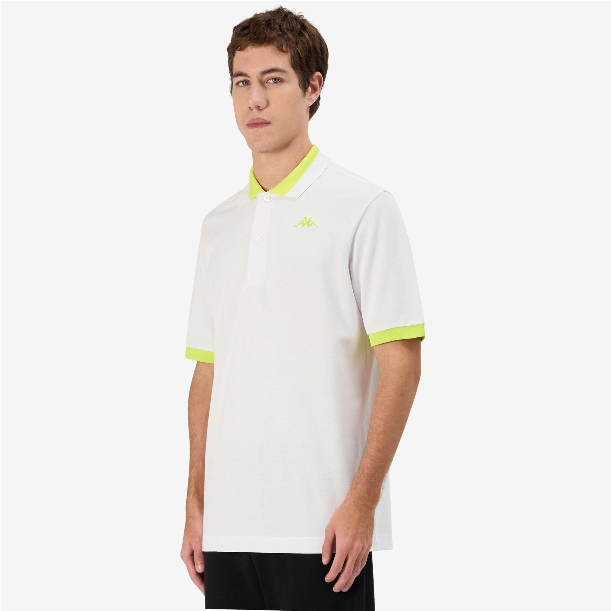 Polo da uomo in cotone bianco da sportivo 6/7