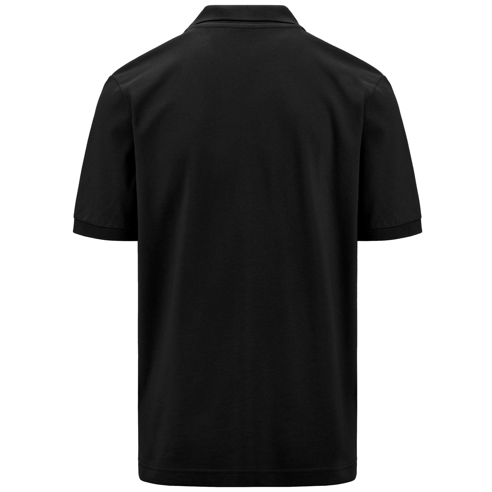 Polo da uomo in cotone nero da sportivo 3/5