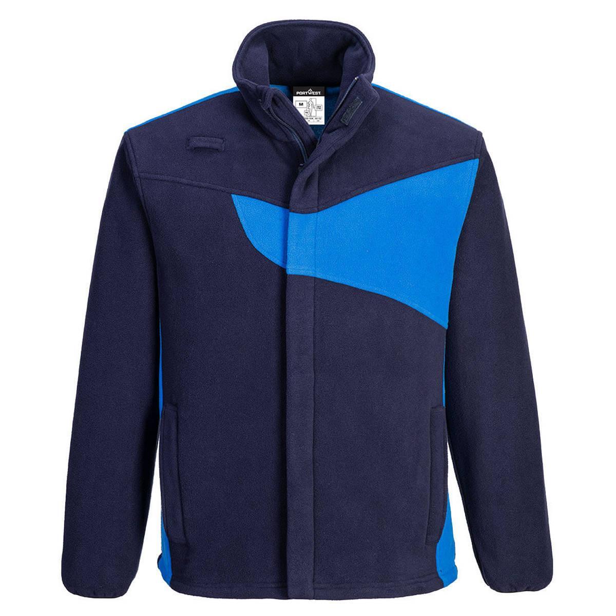 Mens PW2 Fleece Jacket (Navy/Royal Blue) 2/3