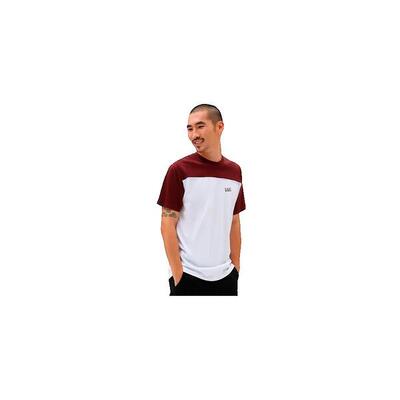 Camiseta Hombre Vans Script Crew Block Blanco