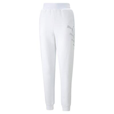 Pantalone Donna Puma Essential+ Metallics Spark Bianco
