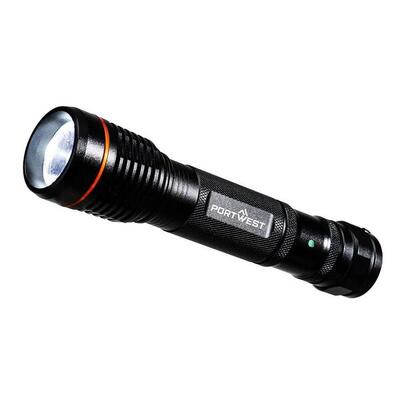 Pa75 oplaadbare zaklamp (zwart)
