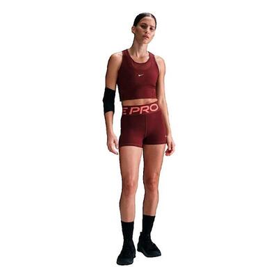 Camiseta Mujer Nike Pro Dri-Fit Cropped Rojo