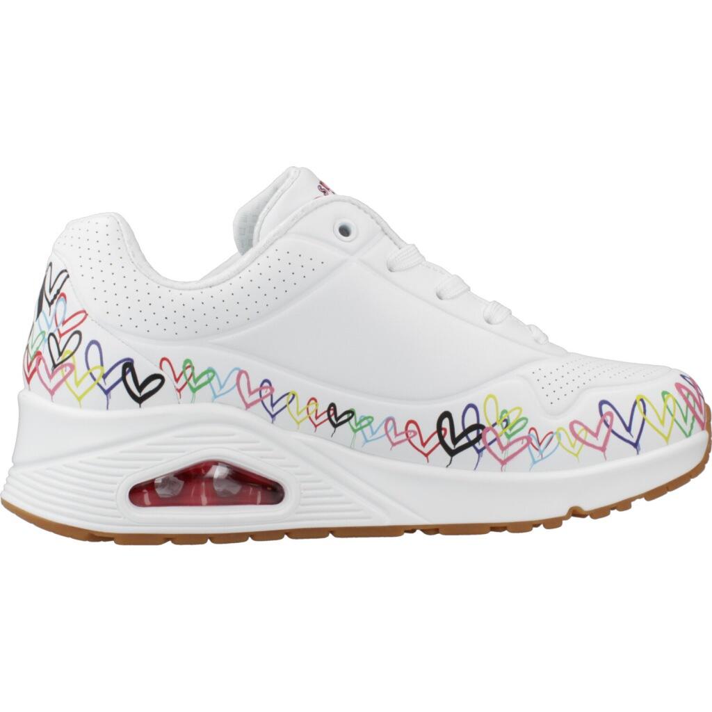 Turnschuhe Skechers Uno - Love All Aroun, Weiß, Damen 4/7