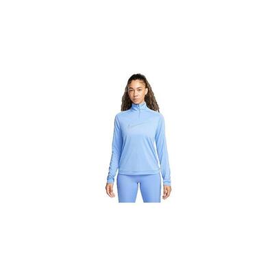 Camiseta Mujer Nike Dri-Fit Swoosh 1/4-Zip Azul