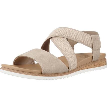 Flache Sandalen Damen Skechers Braun