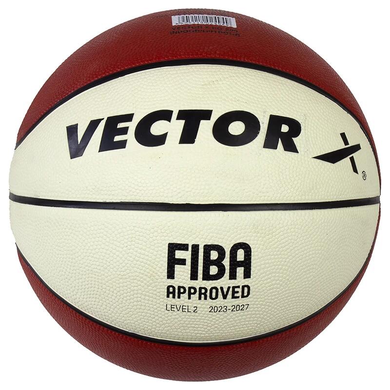 Pallone da basket Vector X HG 200 FIBA in gomma, misura 7 2/5