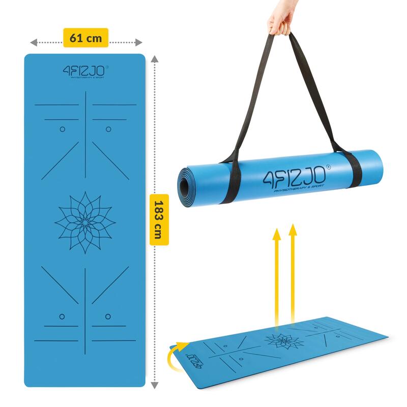 Saltea pentru exerciții antiderapantă 4FIZJO PU 4 mm