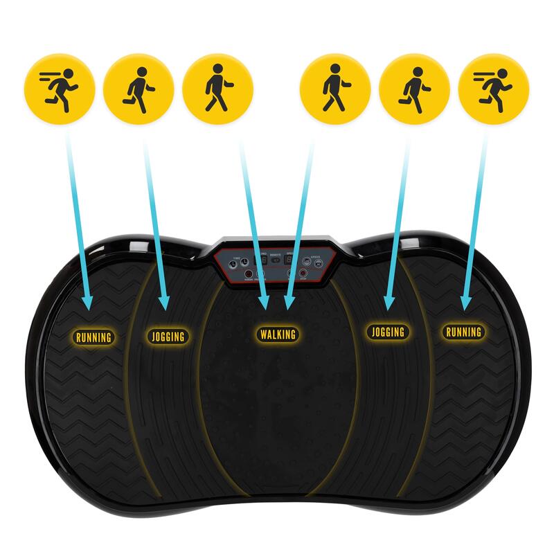 Platformă vibrațională pentru exerciții PRO+ 4FIZJO neagră