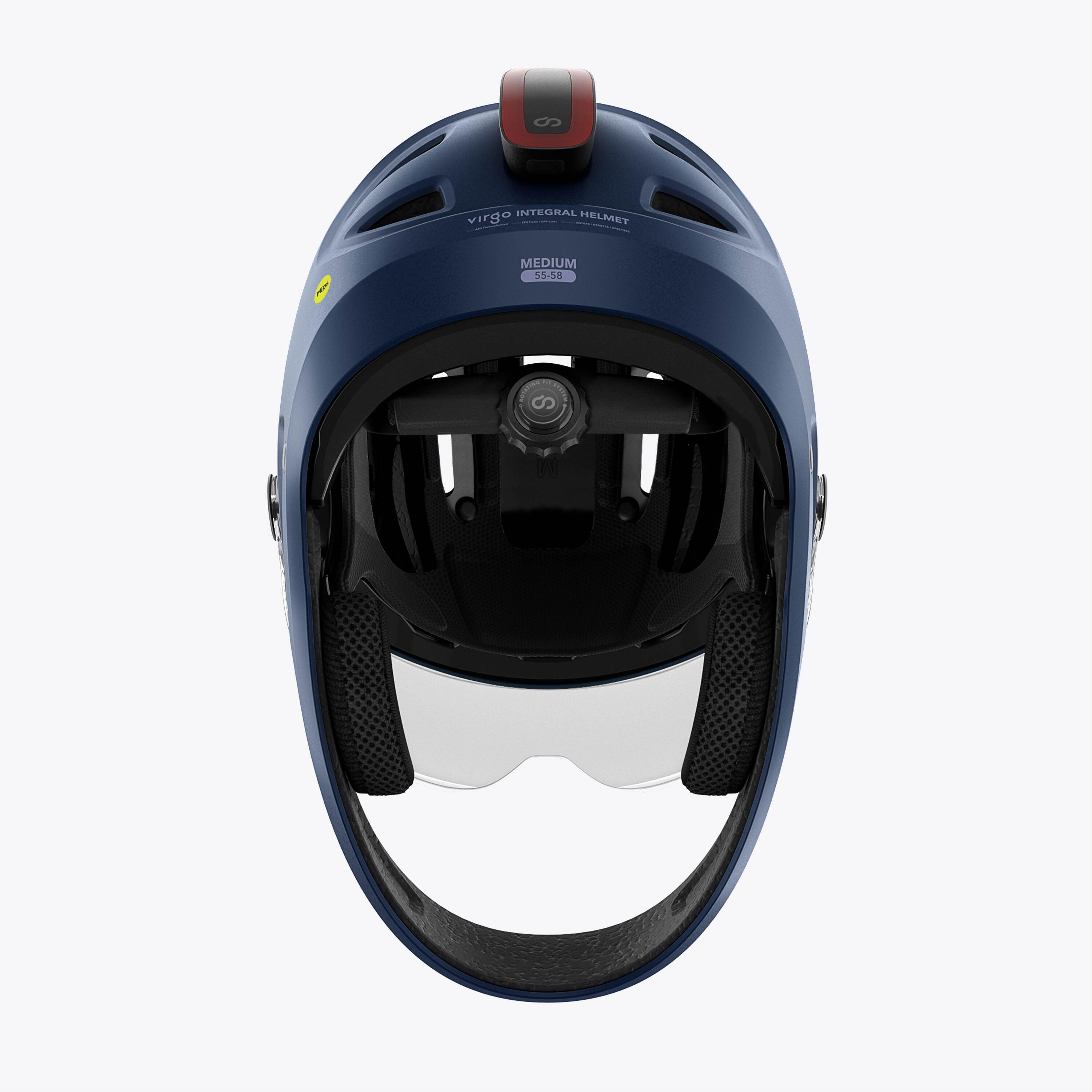 Virgo Integral Mips Bleu - Casque Intégral Urbain avec visière et phare arrière 5/9