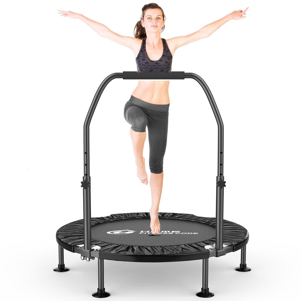 40-Inch Folding Trampoline with Adjustable Handle & Suction Feet 6/6
