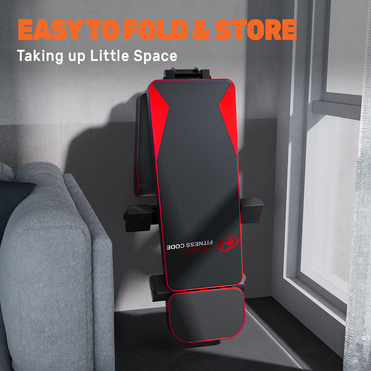 Folding Weight Bench ,300KG Max Load, Adjustable Full-Body Workout 6/7