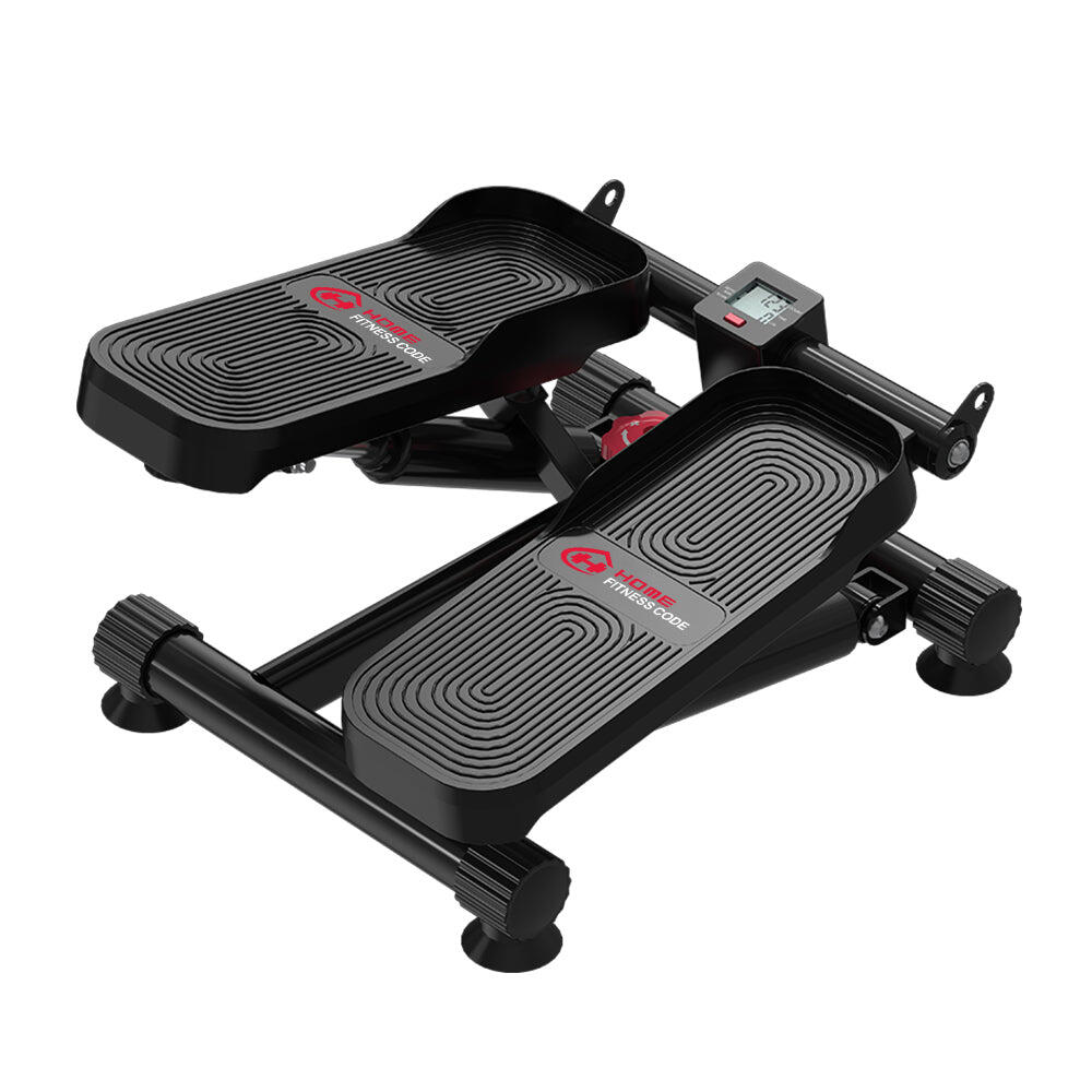 HOMEFITNESSCODE Mini Hydraulic Stepper with LCD Monitor