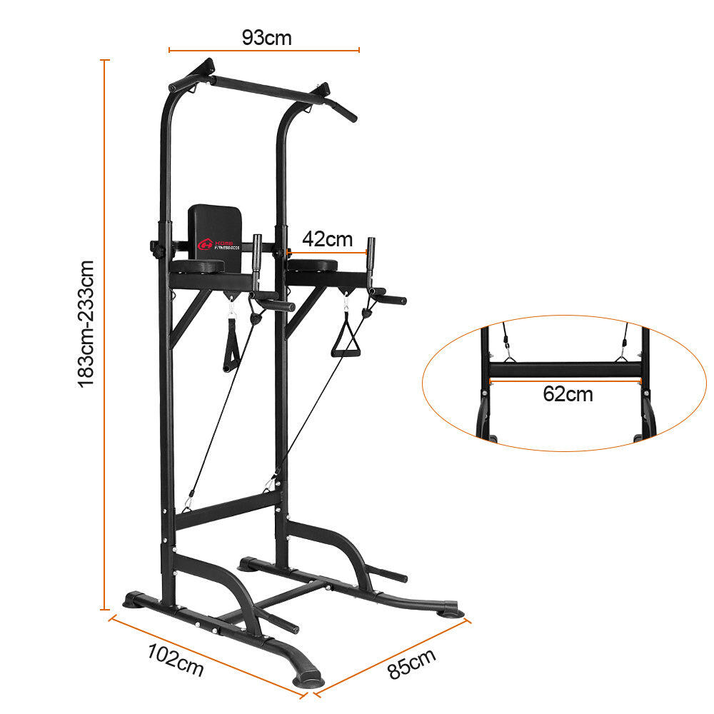 Multi-Functional Power Tower Dip with Adjustable Height 4/6