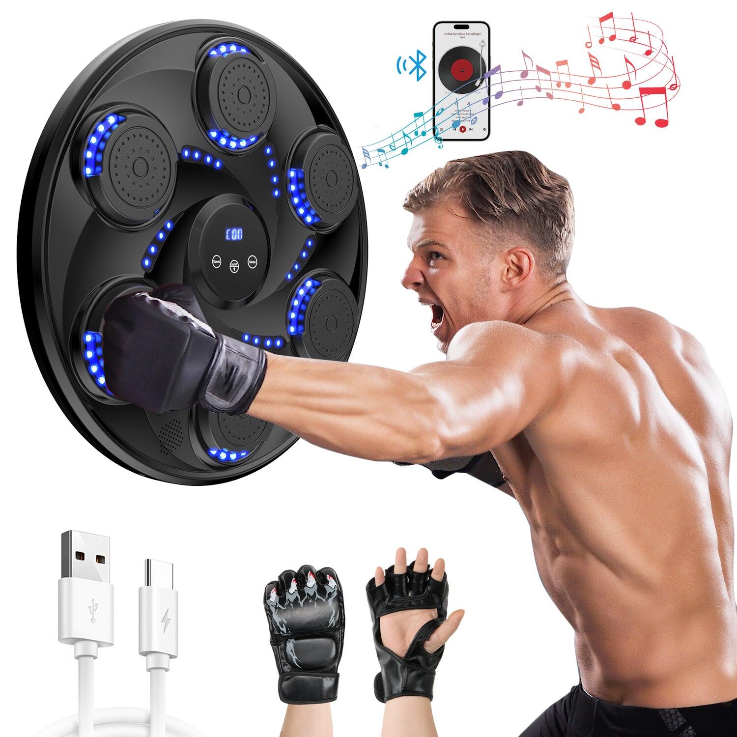 HOMEFITNESSCODE Wall Mounted Music Boxing Machine with Bluetooth