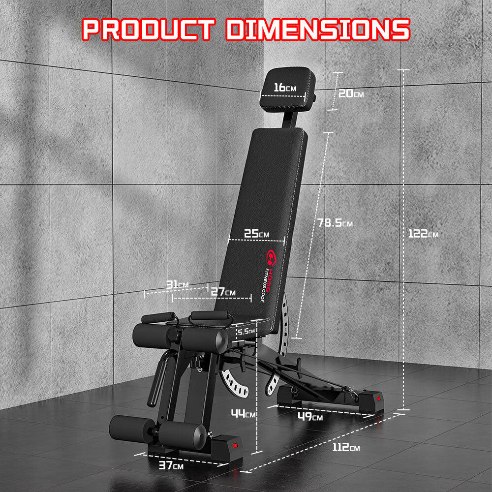 Foldable Weight Bench with 14 Backrest Positions 4/4