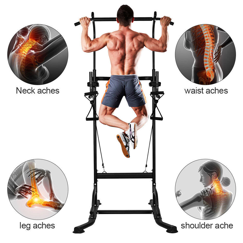 Multi-Functional Power Tower Dip with Adjustable Height 2/6
