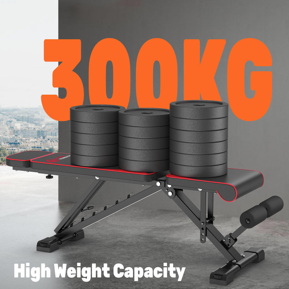 Folding Weight Bench ,300KG Max Load, Adjustable Full-Body Workout 3/7