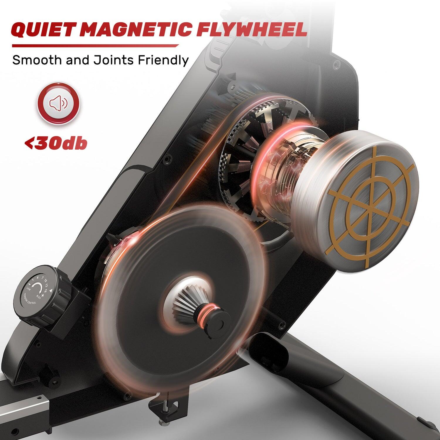Magnetic Rowing Machine with 16 Resistance Levels & Upright Storage 7/7