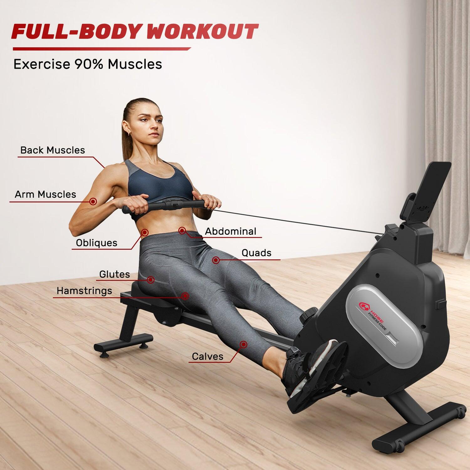 Magnetic Rowing Machine with 16 Resistance Levels & Upright Storage 6/7
