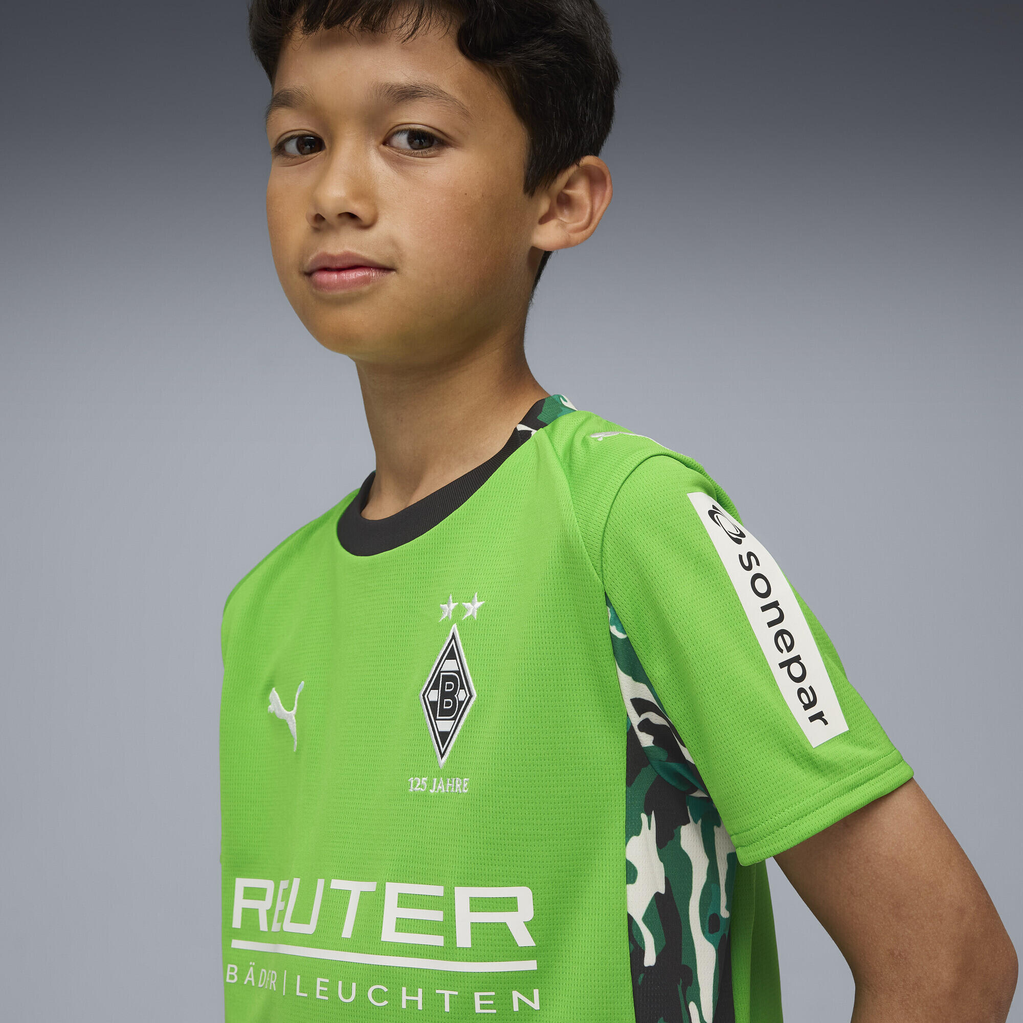 T-shirt futebol infantil Borussia Mönchengladbach 25/26 Auswärtstrikot PUMA 3/7