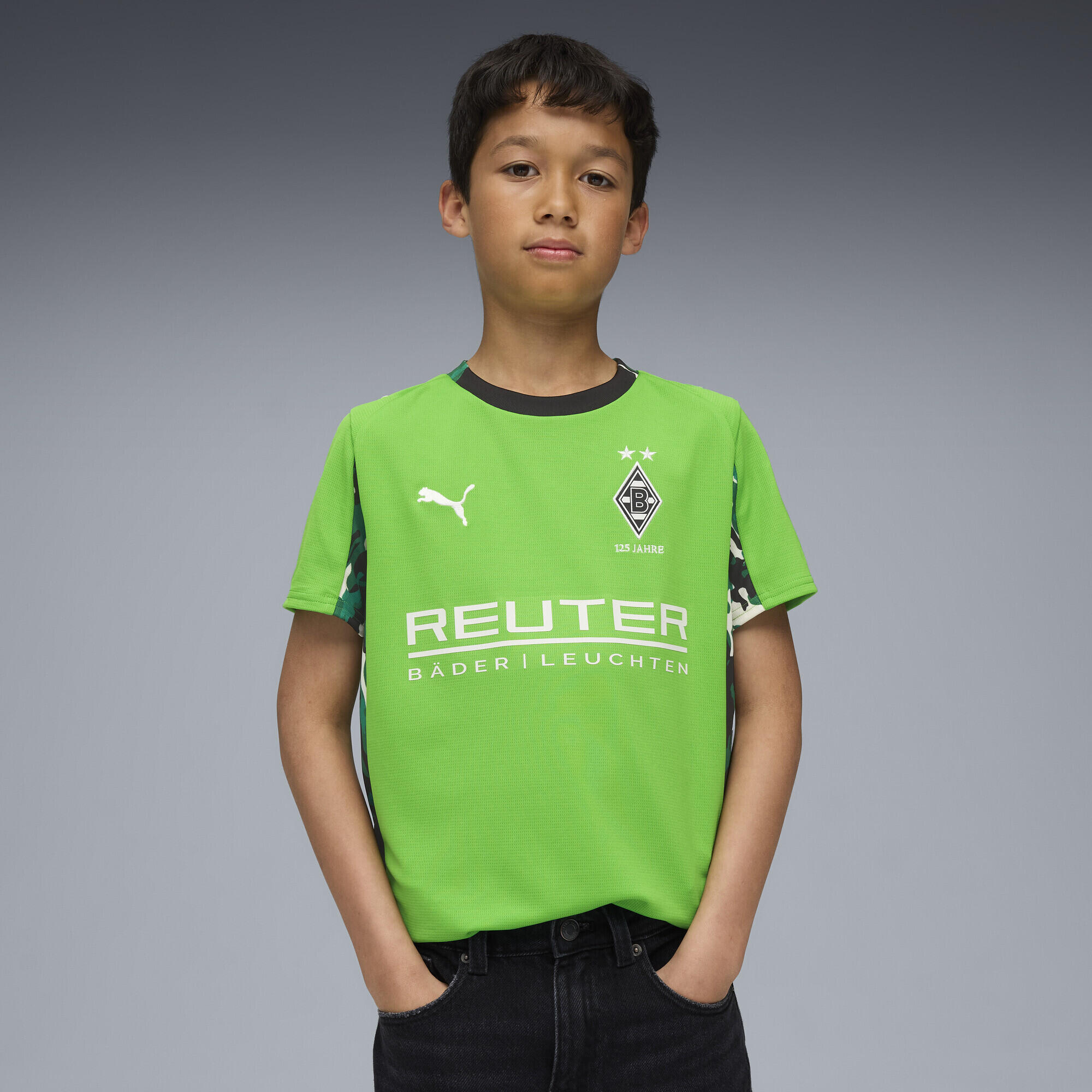 T-shirt futebol infantil Borussia Mönchengladbach 25/26 Auswärtstrikot PUMA 2/7