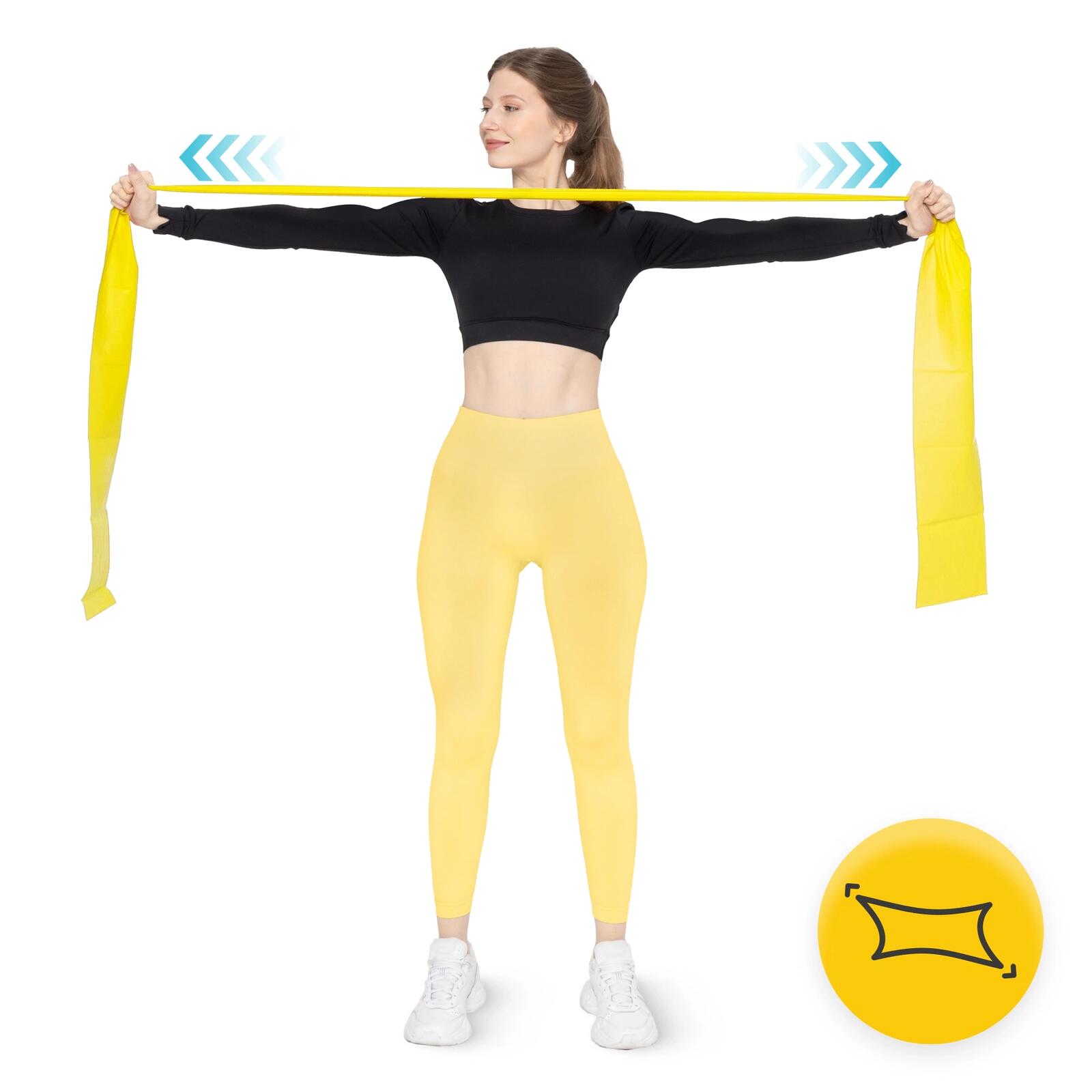 Zestaw 5 taśm do rehabilitacji 4FIZJO FLAT BAND 2M 1-15 kg 3/6