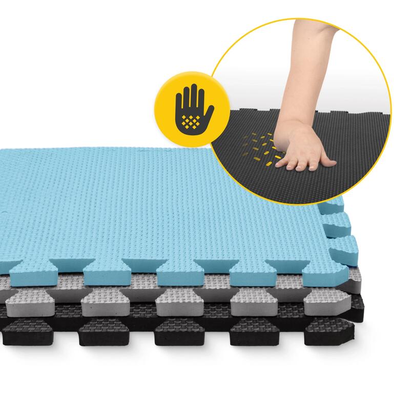 Covoraș educativ pentru copii tip puzzle 4FIZJO 90×90 cm 9 buc.