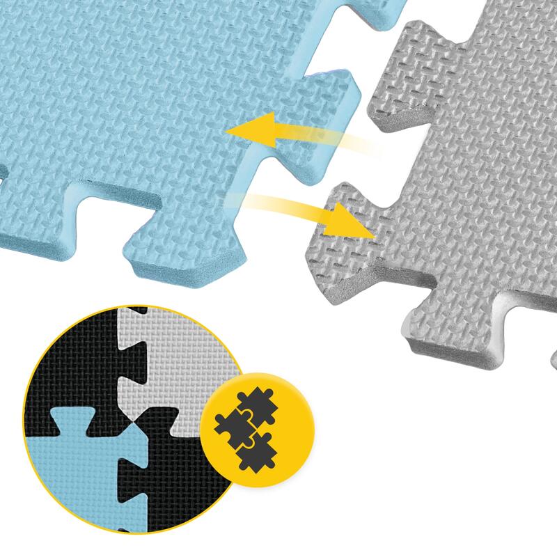 Covoraș educativ pentru copii tip puzzle 4FIZJO 90×90 cm 9 buc.