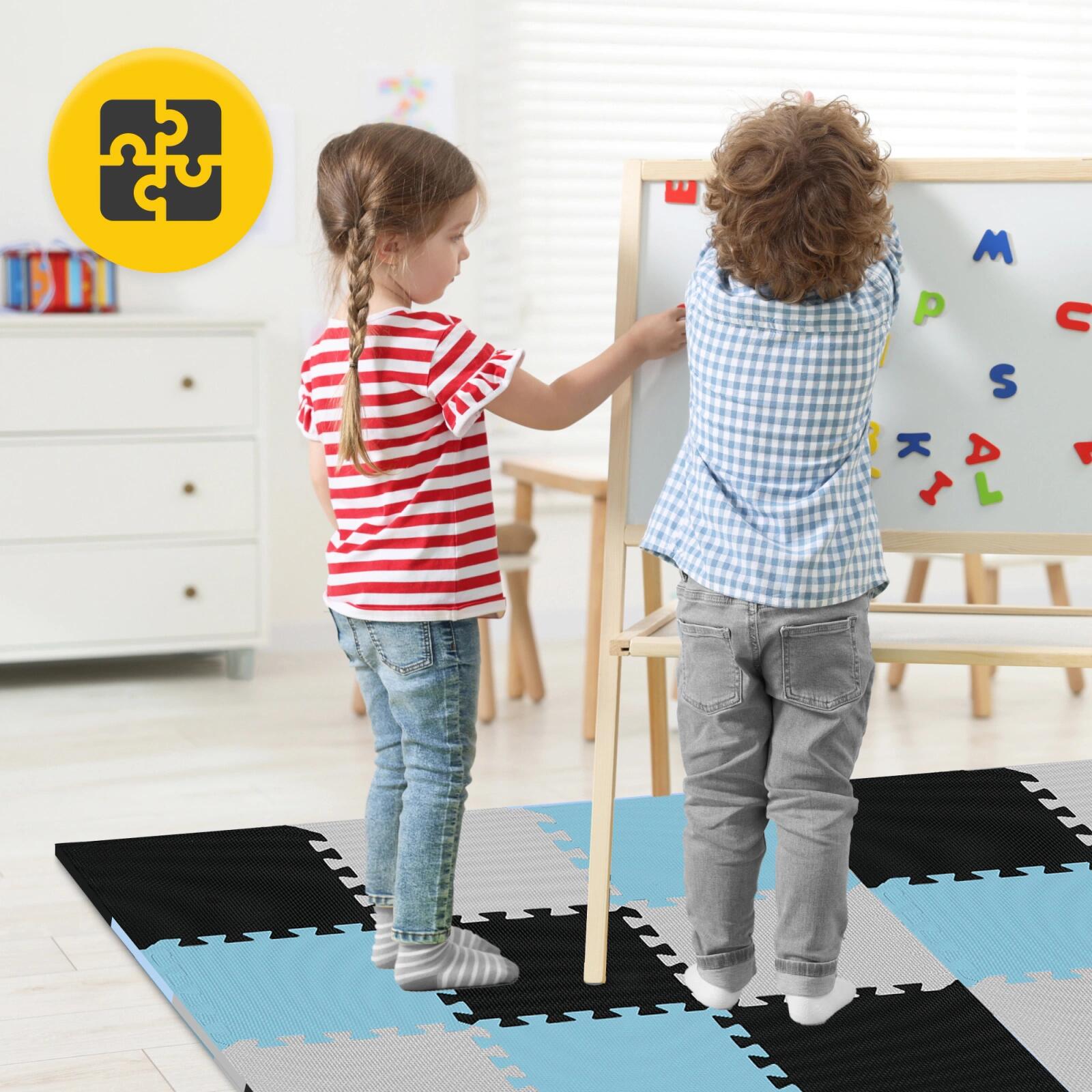 Puzzlematte Baby 9 Stk. 90x90 cm Spielmatte Krabbelmatte Schaumstoff 4FIZJO 5/7