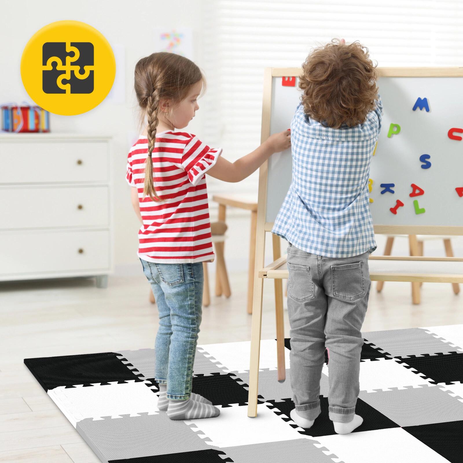 Puzzlematte Baby 9 Stk. 90x90 cm Spielmatte Krabbelmatte Schaumstoff 4FIZJO 5/7