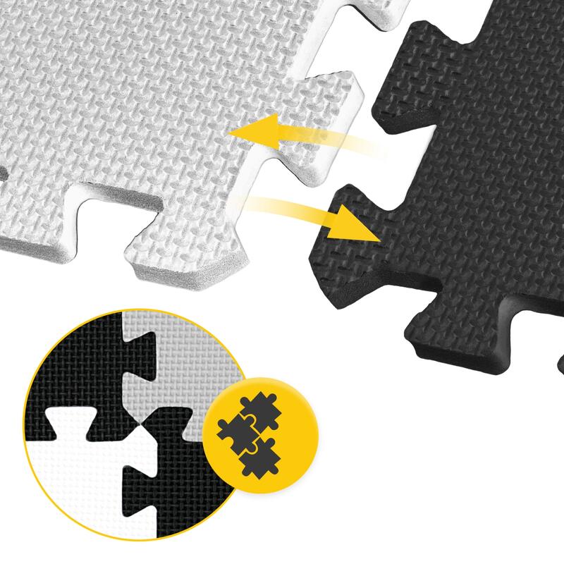 Covoraș educativ pentru copii tip puzzle 4FIZJO 90×90 cm 9 buc.