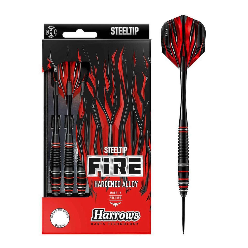 Fire Alloy Logo Darts (Pack of 3) (Black/Red/Silver) 2/2
