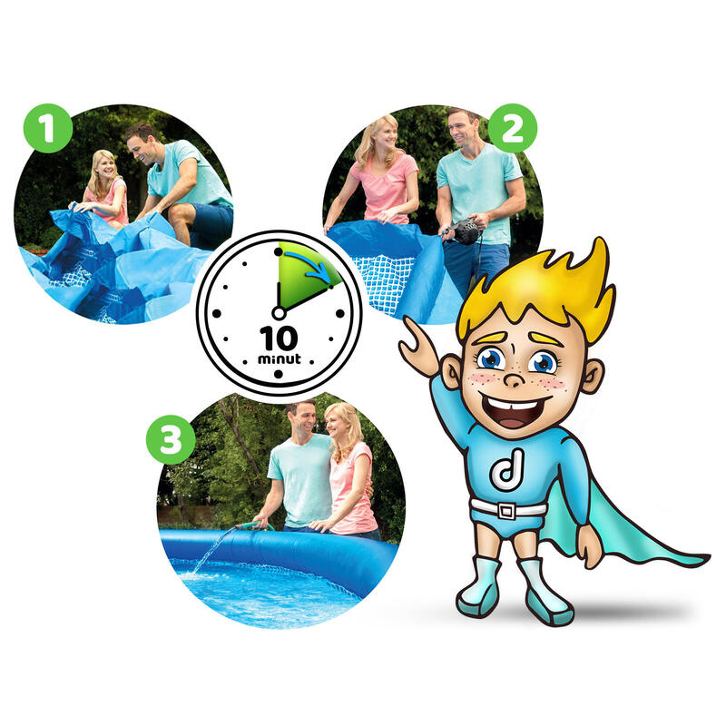 Piscine natation - Easy Set bleu azure