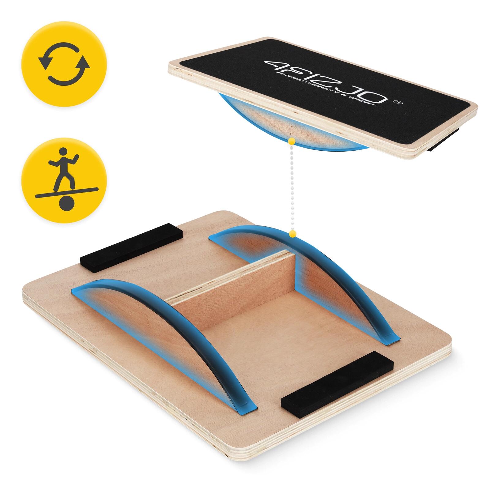 Dřevěná balanční deska BALANCE BOARD 4FIZJO 3/6
