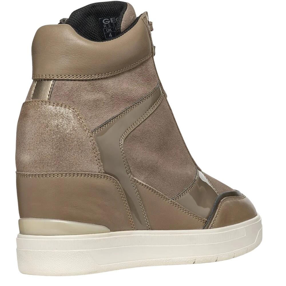 Womens/Ladies Maurica Suede Trainers (Dark Taupe) 2/4