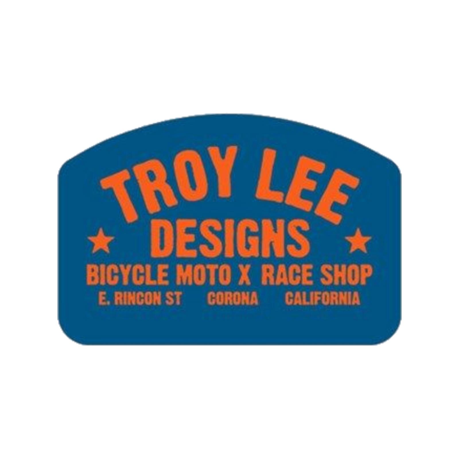 Troy Lee Designs Aufkleber Race Shop Assorted, Blau Orange, 8,9 cm, 1 Stück 1/1