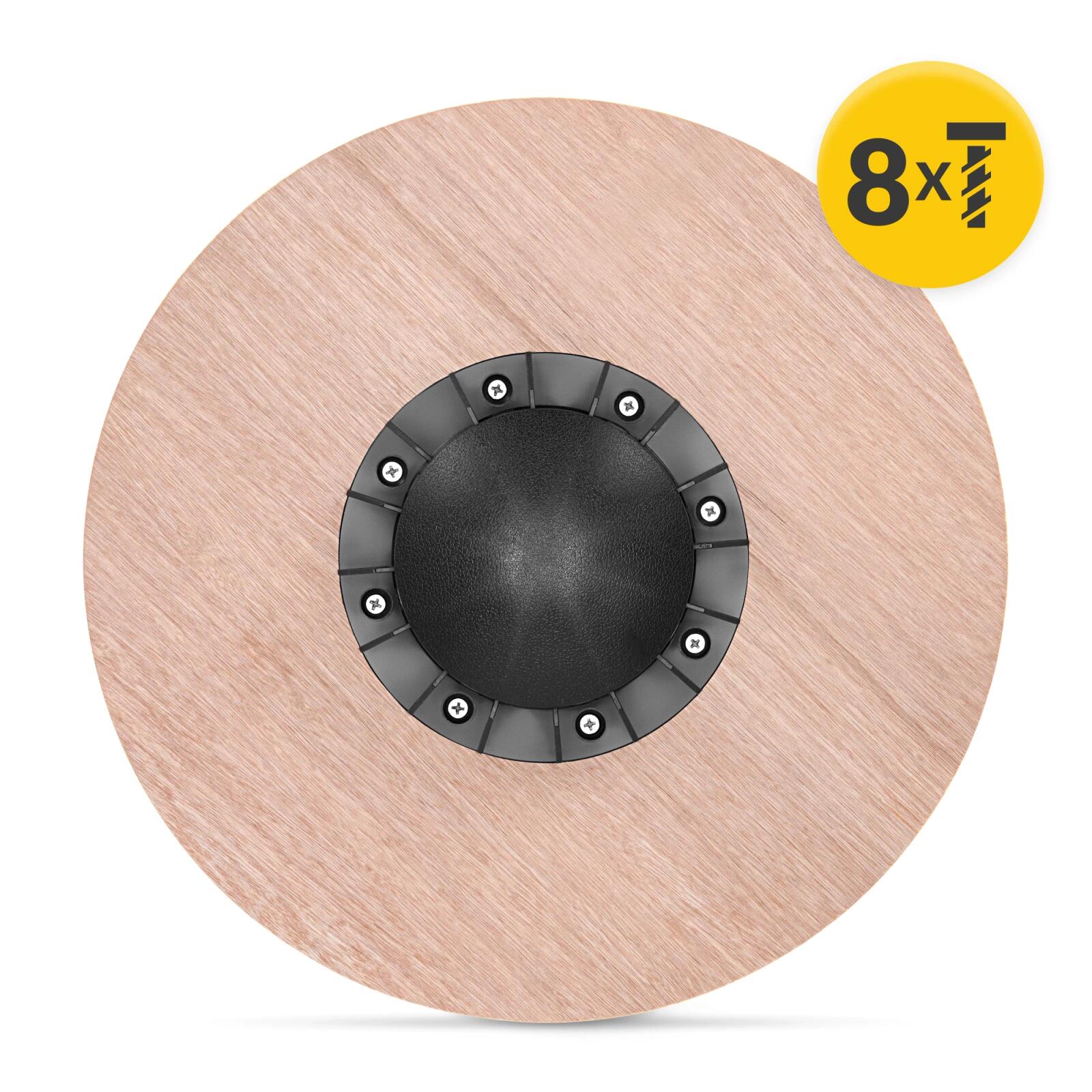 Unisex Fitness Balance Board Houten Wiebelkussen Antislip Hout/Zwart 3/7