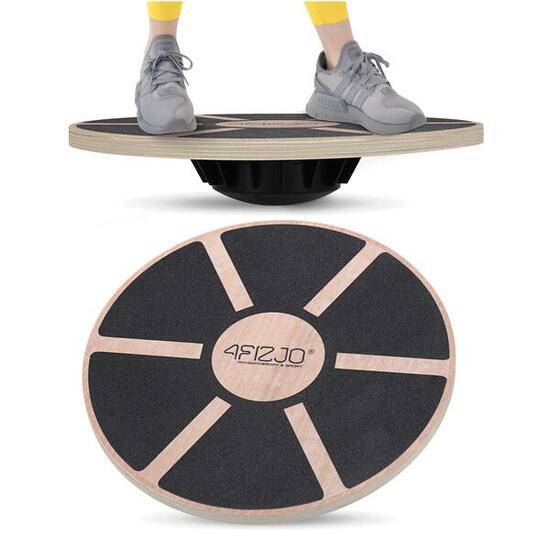 Balance Board Holz Rund Gleichgewichtstrainer Wippbrett Fitness 4FIZJO