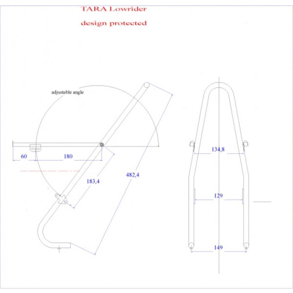 Silver luggage rack Tubus Tara Lowrider